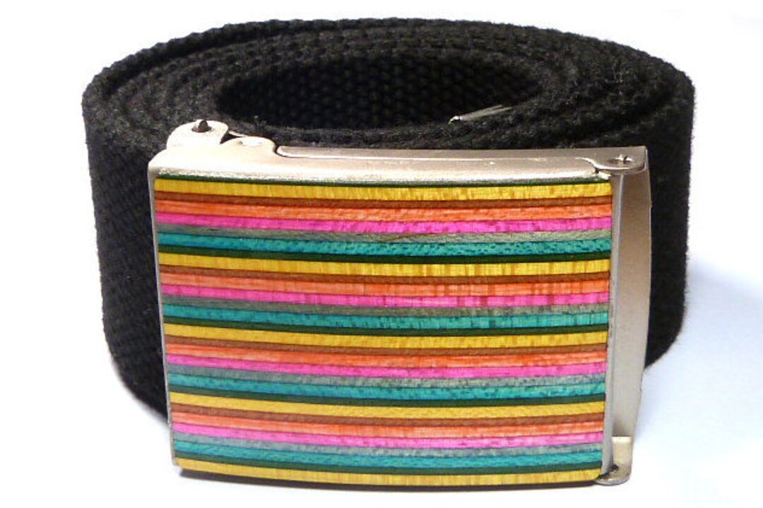 Skateboard Belt Buckle Reclaimed Handmade Pink & Blue Etsy Denmark