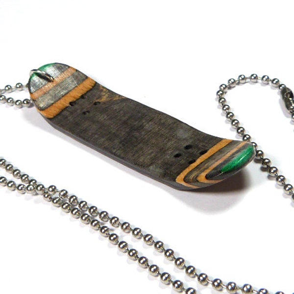 Recycled Skateboards, Skate Deck Pendant, Skateboarder Gift, Skateboard Art, Skater Necklace, Mini Skateboard, Tech Deck, Skating Gift