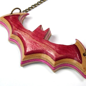 Recycled Skateboards, Bat Necklace, Bat Pendant, Vampire Bat, Dramatic Necklace, Gothic Bat Necklace, Bat Charm Necklace