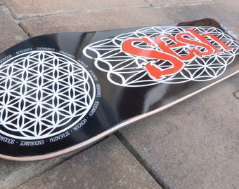 Flower Of Life, Skateboarder Gift, Skateboard Deck, Cool Gifts, Cool Gadgets, Christmas Gifts, Sacred Geometry, SESH, Skateboard, Skate Deck