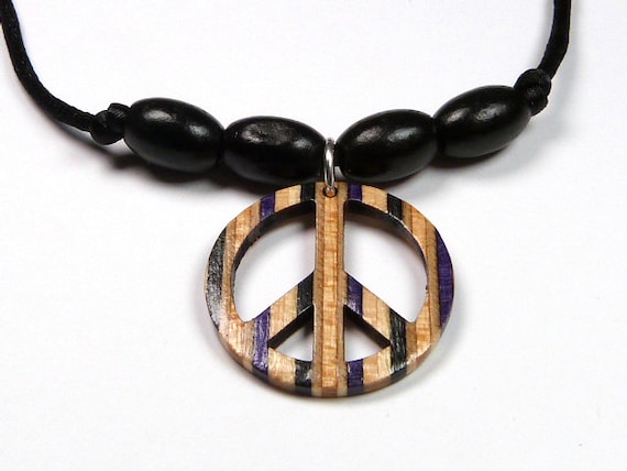 RECYCLED SKATEBOARD Wooden HANDMADE Peace Necklace Jewellery Cool Unusual Gifts RECYCLED SKATEBOARD Wooden HANDMADE Peace Necklace Jewellery Cool Unusual Gifts