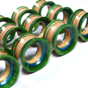 Recycled Skateboards, 16mm (5/8") Plugs, Plugs and Tunnels, Ear Gauge, Wooden Plug, Wood Tunnel, Wooden Plugs, Wood Tunnels, Gauges