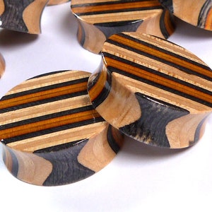 Recycled Skateboards, 25mm (1&quot;) Plugs, Plugs and Tunnels, Ear Gauge, Wooden Plug, Wood Tunnel, Wooden Plugs, Wood Tunnels, Gauges