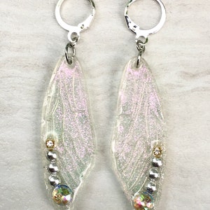 Color Shifting Iridescent Butterfly Wing Earrings