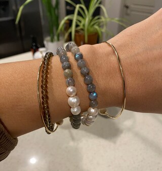 Bracciale In Labradorite Naturale Premium - Perle 6 Mm, Qualità AA, Elastico, Unisex, Litoterapia