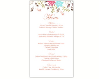 wedding menu template diy menu card template editable text