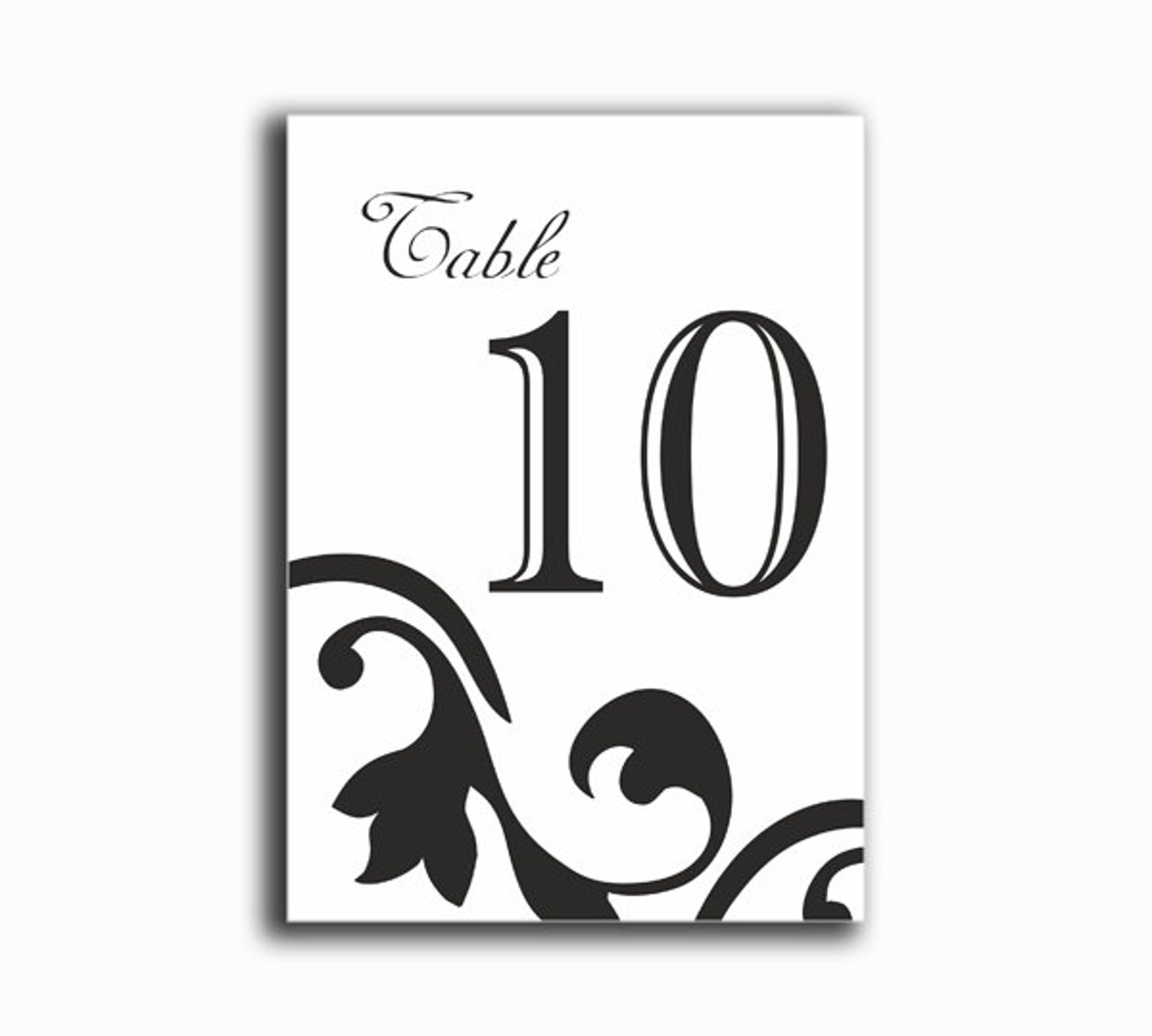 Printable Table Numbers DIY Wedding Table Card Template Etsy
