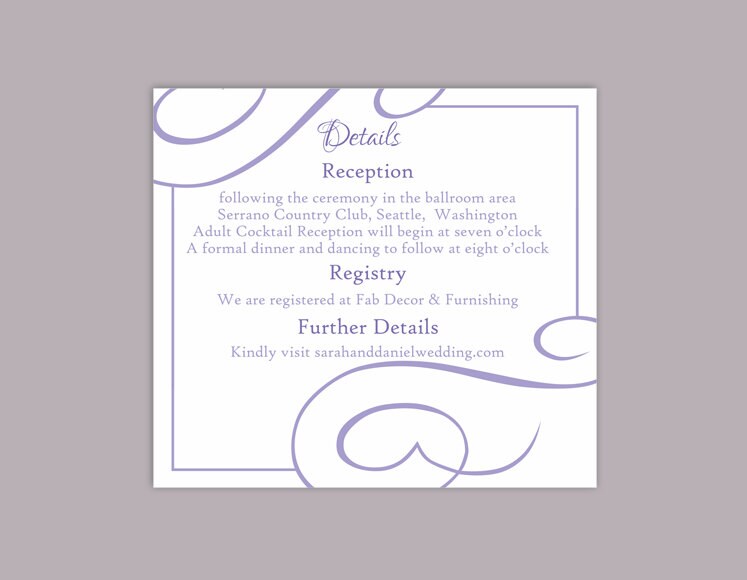 DIY Wedding Details Card Template Download Printable Wedding Details ...