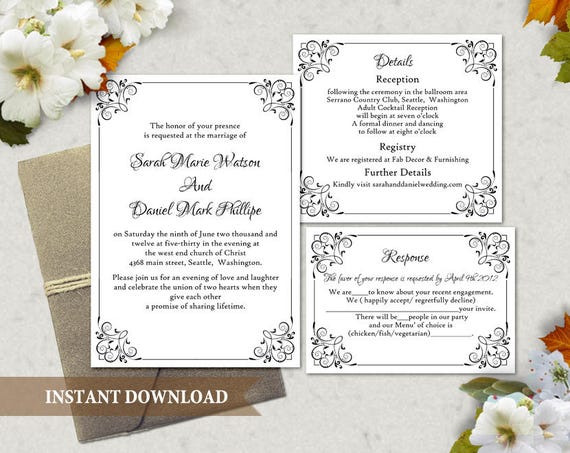 download free wedding invitation templates for word download free wedding invitation templates for word