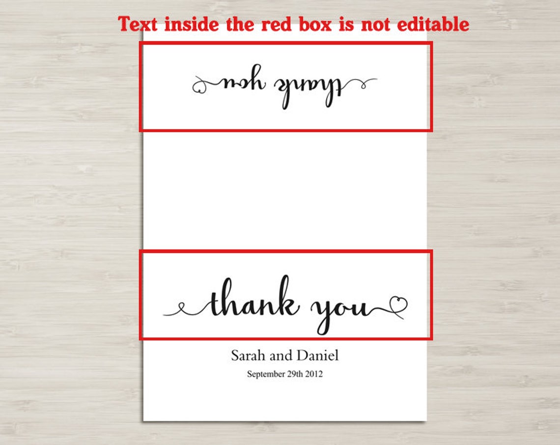 Thank You Card Printable Wedding Thank You Thank You Card - Etsy