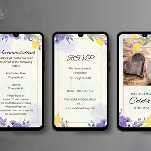 Wedding Video Invitation, Wedding Animated Card, Digital Electronic Text Message, Custom Invite Personalized Video Evite Floral Royal Luxury by TheDesignsEnchanted