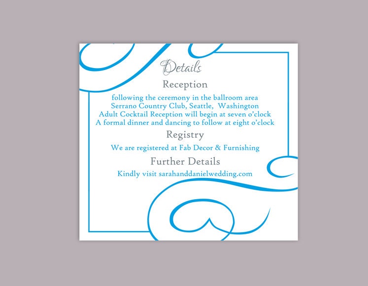 DIY Wedding Details Card Template Download Printable Wedding Details ...