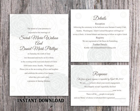 wedding invitation template download printable invitations etsy download and print wedding invitations