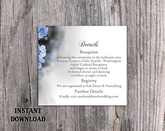 DIY Wedding Details Card Template Download Printable Wedding - Etsy