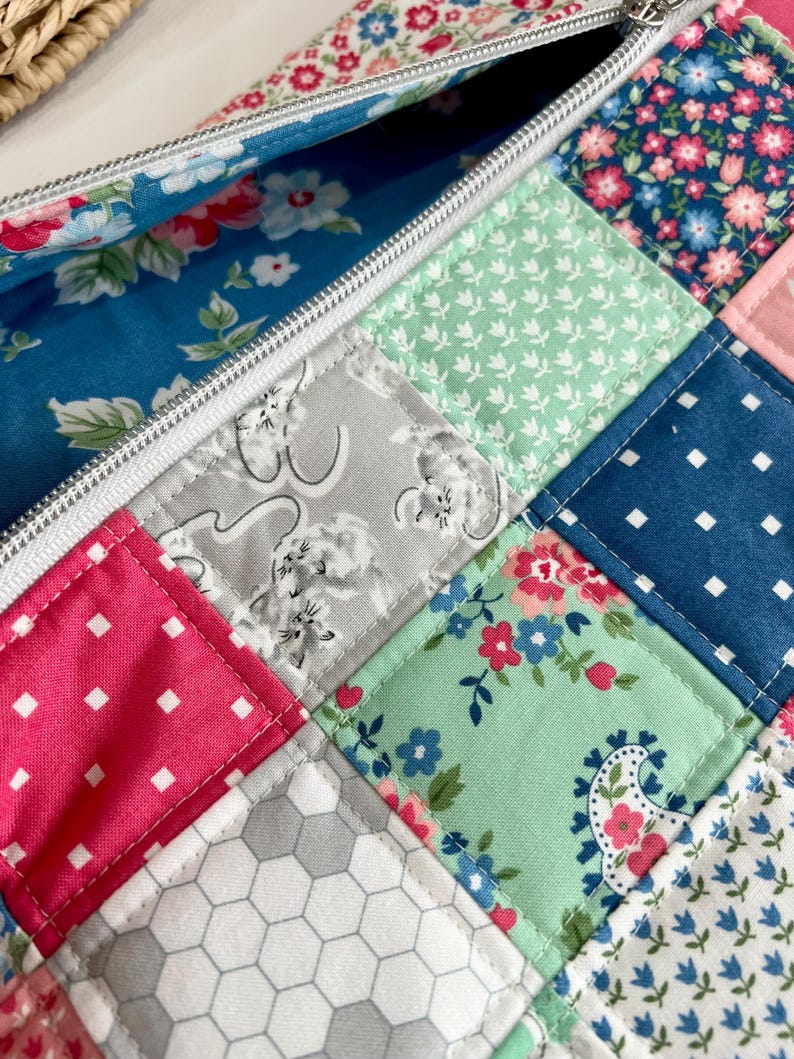 Cross Stitch Project Bag/Embroidery project bag/IPad pouch/Kindle Pouch/A Cat Named Stitch/Camille Roskelley image 4