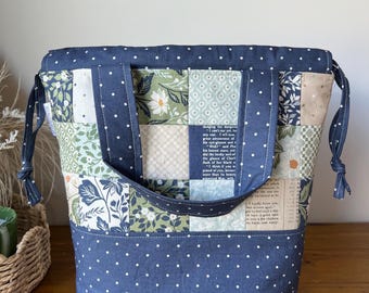 Knitting Project Bag/Crochet project bag/Drawstring Bag/True Love/Lella Boutique