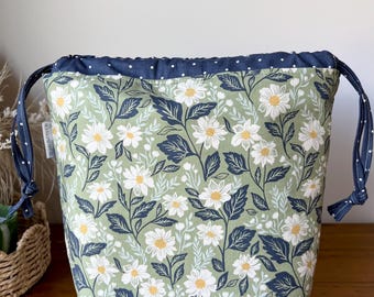 Knitting Project Bag/Crochet project bag/Drawstring Bag/True Love/Lella Boutique