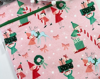 Cross Stitch Project Bag/XL Project Bag/Embroidery project bag/Christmas cross stitch/Christmas project bag