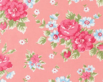 A Cat Named Stitch/Camille Roskelley/Fabric by the metre/Moda Fabric/Blush Pink Floral