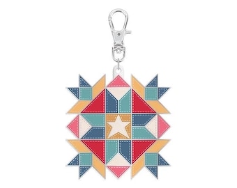 Zipper Charm/Zipper Pull/Happy Charm/Lori Holt/Bee in my Bonnet/Patchwork Star