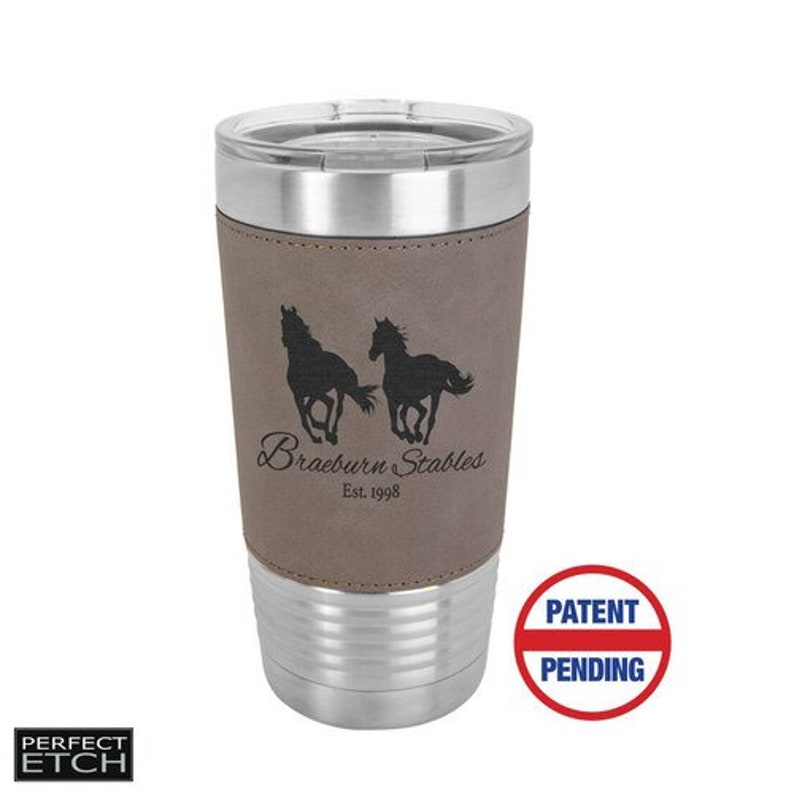 Polar Camel 20 oz Lasered Leatherette Tumbler Gray | Etsy
