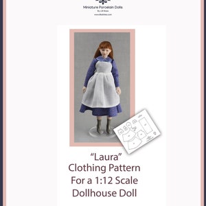 Dollhouse Doll Clothing Pattern in 1:12 Scale-Young Girl