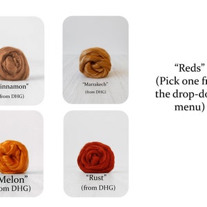 Viscose Hair Fiber For Doll Wigs and Hair-Various Colors-Reds