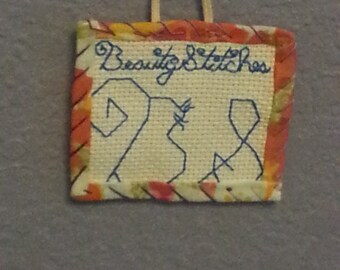 BeautyStitches Coaster Designs: Initials (bordered)