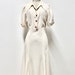 1940s Navy & Ivory Rayon Dress, Size 6