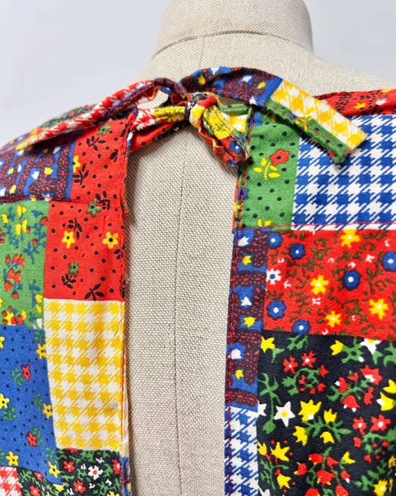 Cool 1960s multicolour rainbow patchwork print co… - image 6