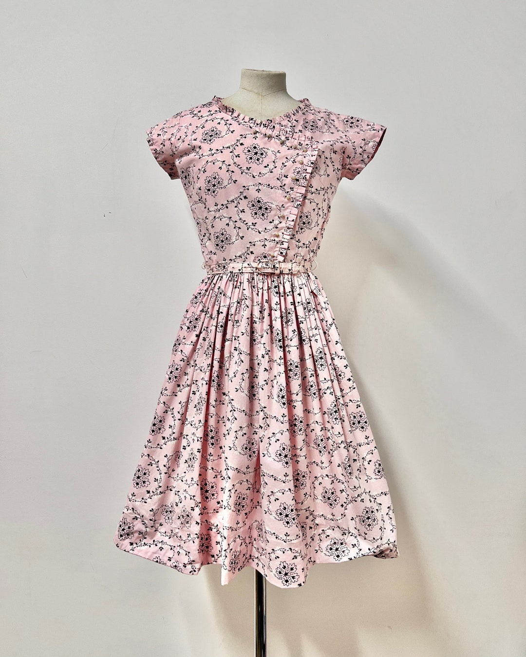 1950s Pink Buttons Dress by Laurie Jane Jrs | XS/S main image 0