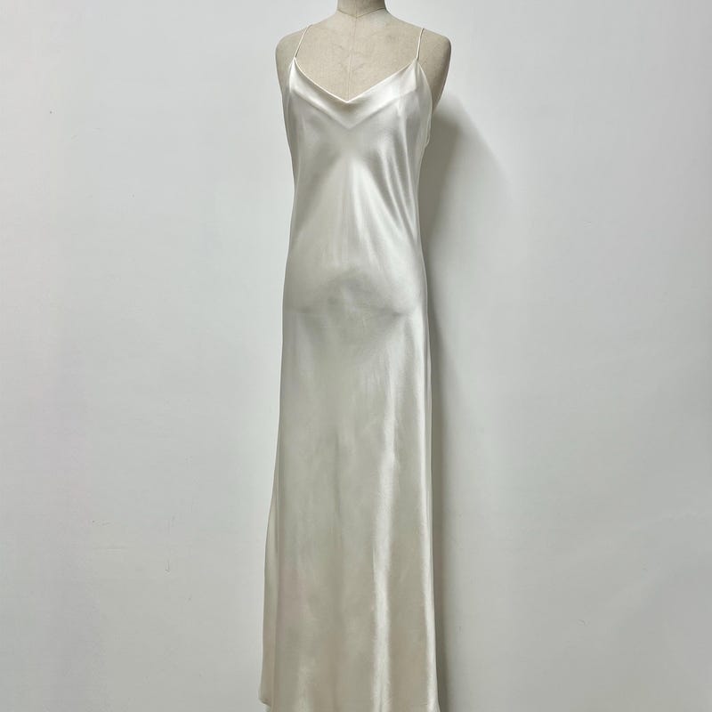 Beige Viscose Bias Cut Dress main image 0