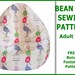 Adult Bean Bag Sewing Pattern with FREE bonus Foot Stool Cushion Pattern ~ INSTANT DOWNLOAD