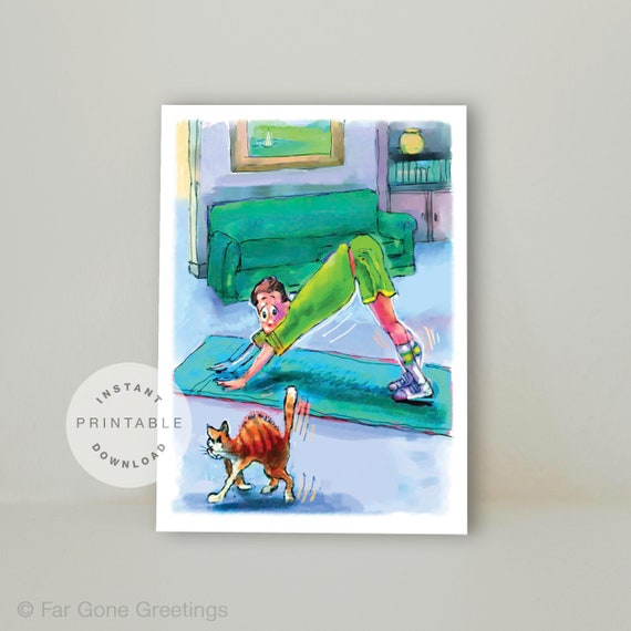 Funny Yoga Cards, Yoga Humor, Coping, Friendship, Funny Yoga Poses