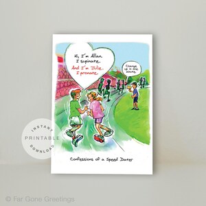 Carte de course pour le meilleur ami de triathlon, carte d'anniversaire drôle pour coureur avec husky, carte de voeux imprimable de coureur de marathon, carte d'anniversaire pour rat de gym