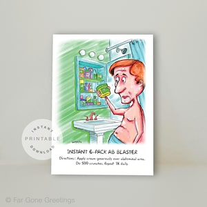 Funny bday card for gym rat, Happy birthday card for fitness addict, Printable greeting card for Ironman, Funny card for workout buddy