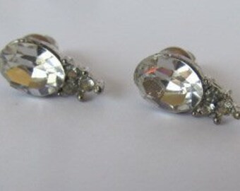 Teardrop Crystal Stud Earrings CZ  April Birthstone Silver Diamond Stud Earrings 90s Fashion Earrings Under 10 Prom earrings