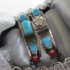 Cowgirl Cowboy Wedding Ring Set Navajo Turquoise Sterling silver Wedding Bands Coral Black Onyx Turquoise Southwestern Rings Sterling