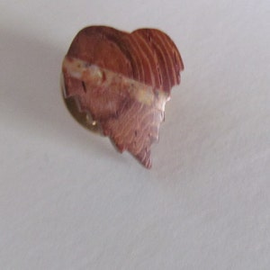 Wood Heart brooch Pin Inlaid Wood Broken Heart Shaped Jewelry Heart Brooch Wooden Jewelry Heart Push Pin Heart Wood heart Wood Jewelry image 2