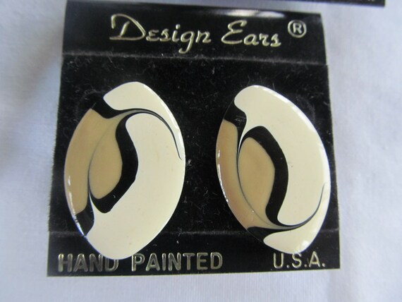 Heart Earrings Funkadelic Enamelware Earrings Ena… - image 2