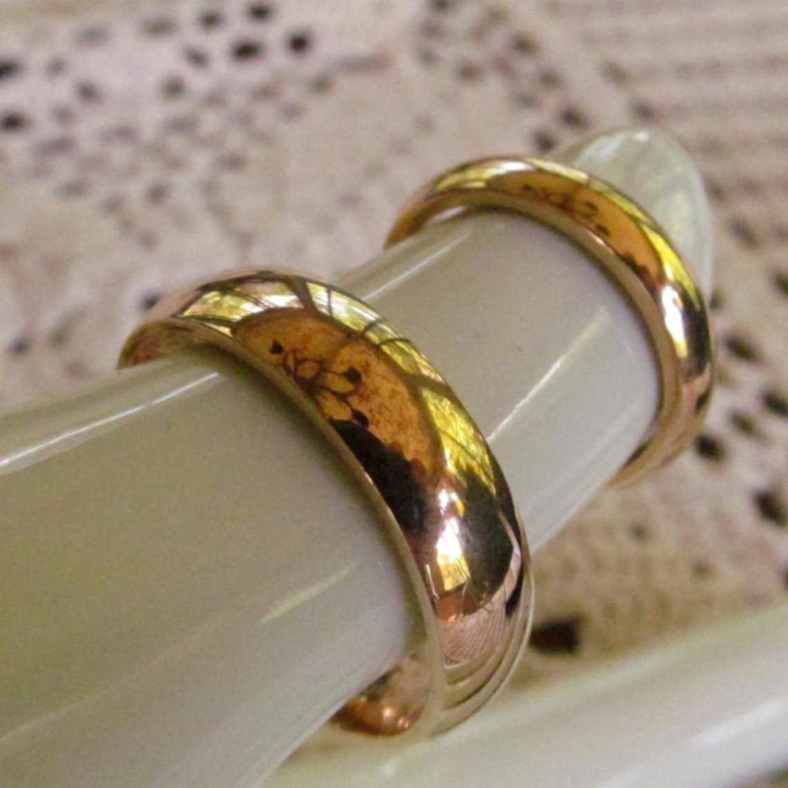 Mens Sz 12 Womens Sz 6 Wedding Rings 14K Gold Wedding Bands Set New