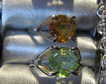 Sterling Silver Citrine Ring November Birthstone Sterling Silver Ring Citrine cz Trending Birthstone rings sz 5 7 8 Shop Etsy Citrine sz  7