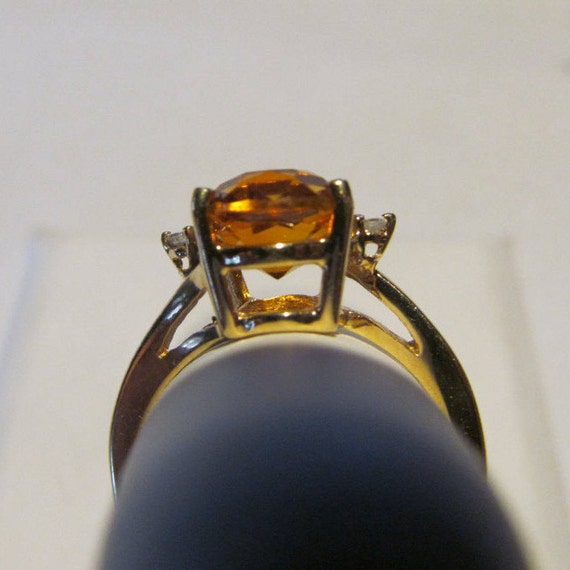 sz 6 14K Citrine Ring November Birthstone Ring Ye… - image 4