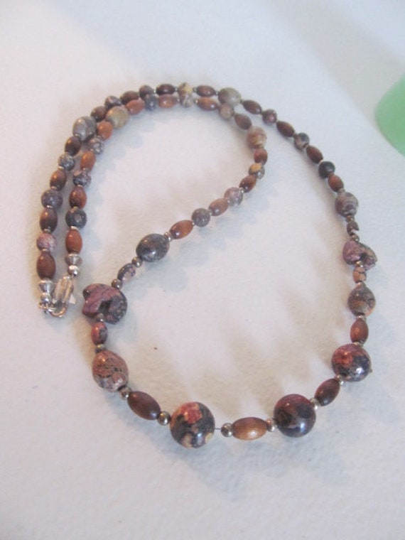 Unakite Gemstone Fettish bears 25" Long Necklace … - image 2