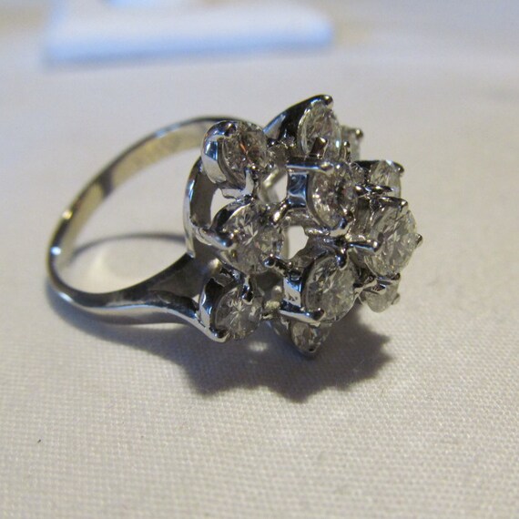 2.5 carat Real Diamond Ring 14kt White Gold Diamo… - image 7