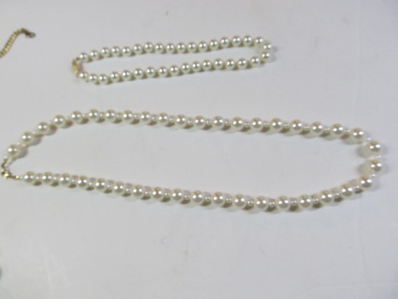Long Lovely Pearl Necklace Ivory Pearl Single Str… - image 2