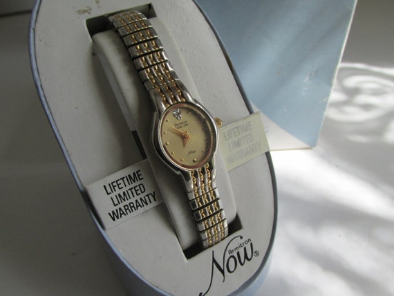 armitron gold watch vintage