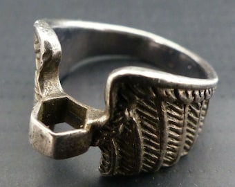 Motorcycle Mechanic Biker Sterling Motorcycle Eagle Ring sz 7.25 Wings Sterling Silver Rings sz 7 1/2 Sterling Silver HD Wing Nut Motorcycle