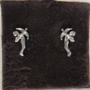 Sterling Silver Angel Cherub Earrings earrings Angel Jewelry Angel Earrings Cherub jewelry Valentine Jewelry Cupid Valentine Earrings
