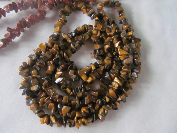 Tigers Eye Necklace Flapper Long Gemstone Necklace Tigers Eye 36" Gemstone Necklace Festival Jewelry Tigers Eye Jewelry  Tiger eye necklace